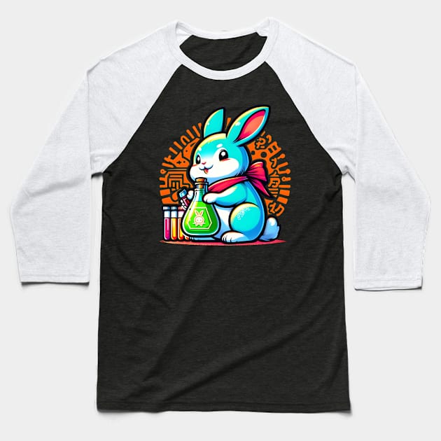 Chemistry rabbit Baseball T-Shirt by Japanese Fever